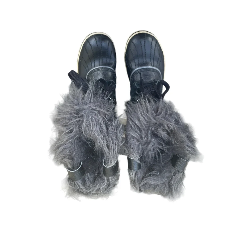 Sorel Girls Joan of Arctic Girls Black Shearling Winter Boots - Size 2